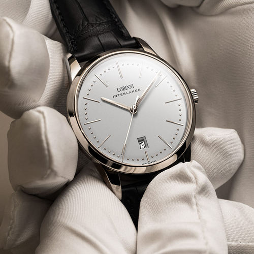 罗宾尼品牌官方正品手表男士全自动机械表皮带商务男表超薄十大 - 图1