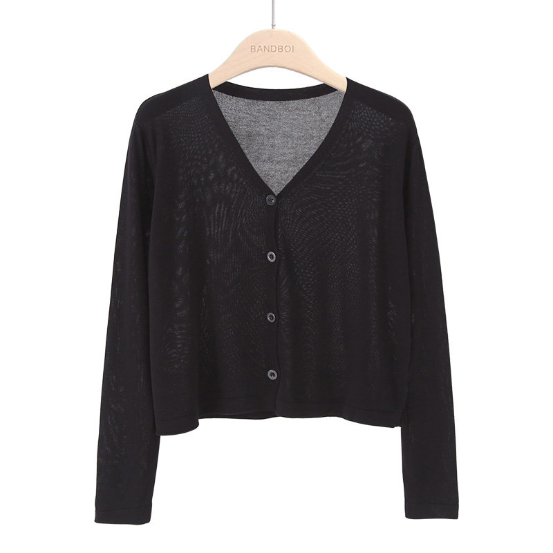 薄款冰丝针织衫防晒外搭2020开衫 邦德宝依毛针织衫