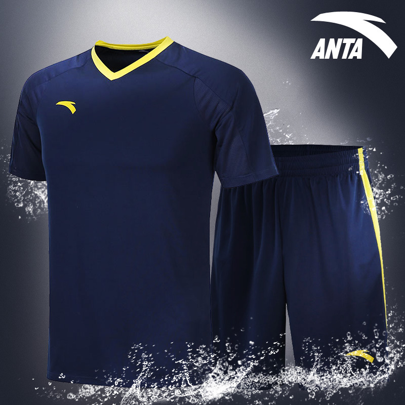 Anta Sports Set Men's Short Sleeve Shorts 2020 Summer New Quick Drying T-shirt Running Suit Gym Two Piece Set