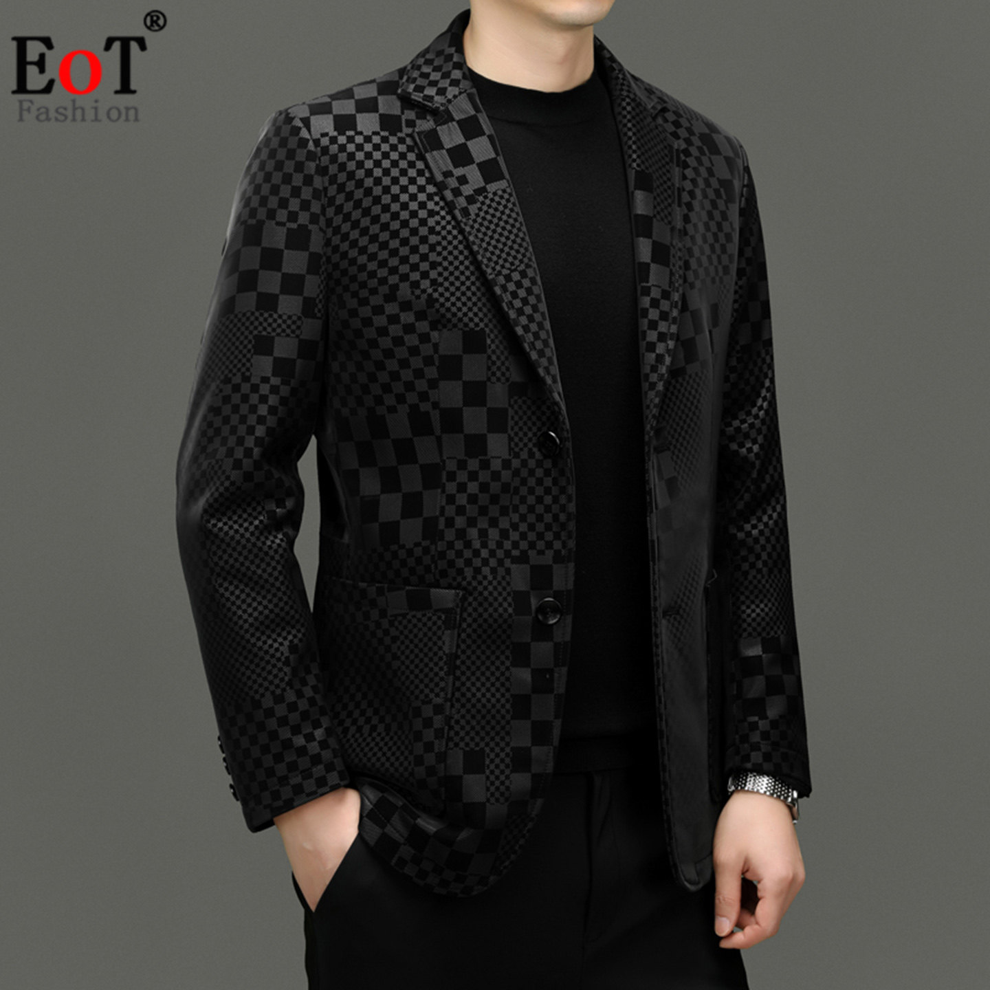 秋冬海宁真皮皮衣男可拆卸白鹅绒内胆修身休闲西装绵羊皮格子西服,淘宝优惠券,粉丝福利购,淘宝优惠卷