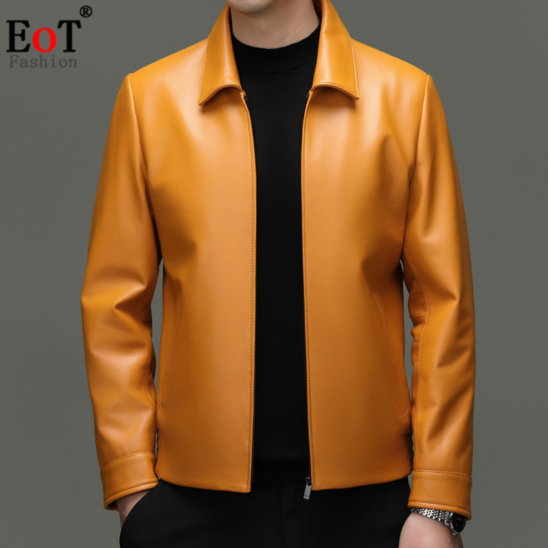 真皮皮衣男外套绵羊皮秋冬季新款时尚百搭休闲纯色翻领海宁皮夹克,淘宝优惠券,粉丝福利购,淘宝优惠卷