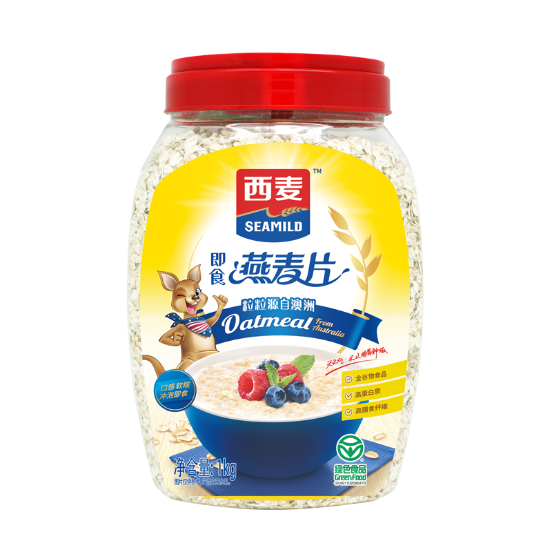 西麦纯燕麦片1000g桶装