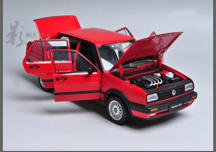 一汽大众 原厂 1:18 vw 方头老捷达jetta 轿车#合金全开汽车模型