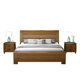 Solid wood double bed simple modern double bed