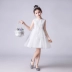 Lilan Duo Girls Dress Princess Dress Children Piano Dress Flower Boy Puffy White Super Fairy Summer Fairy - Váy trẻ em