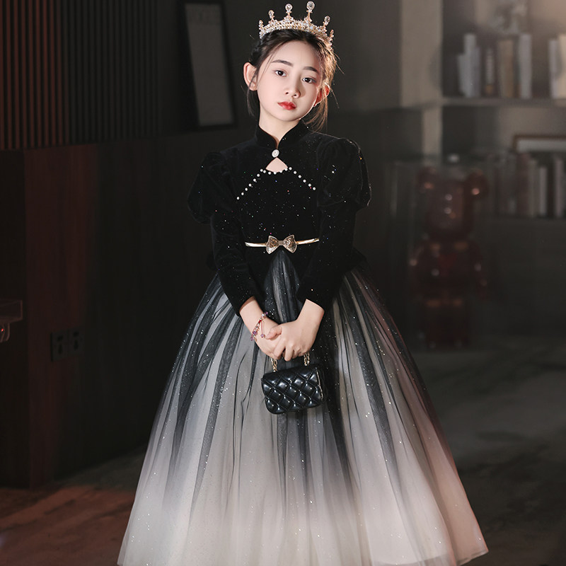 儿童晚礼服公主裙高端轻奢小众钢琴演出服蓬蓬纱主持人花童婚纱秋,淘宝优惠券,粉丝福利购,淘宝优惠卷