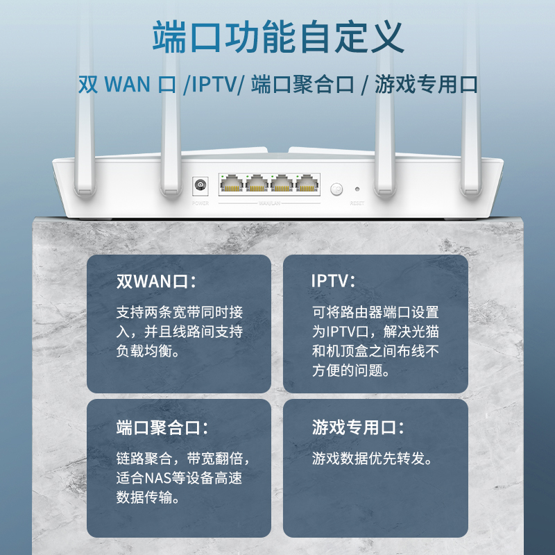 【WIFI6】TP-LINK大道AX3000全千兆无线路由器Mesh易展一键互联家用高速wifi6穿墙王双频5G大户型TL-XDR3010