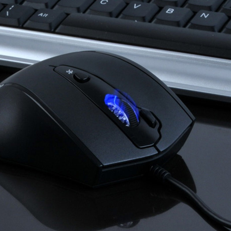 双飞燕有线鼠标办公家用USB静音游戏笔记本台式机电脑光电N-810FX-图2