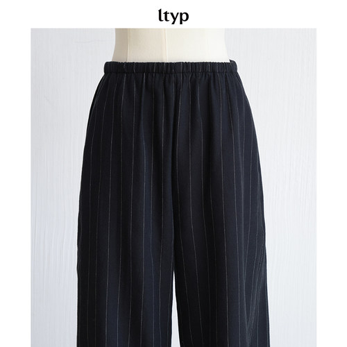 ltyp旅途原品 新店专享福利NO.149 绵羊毛条纹宽松拖地休闲裤女冬 - 图1