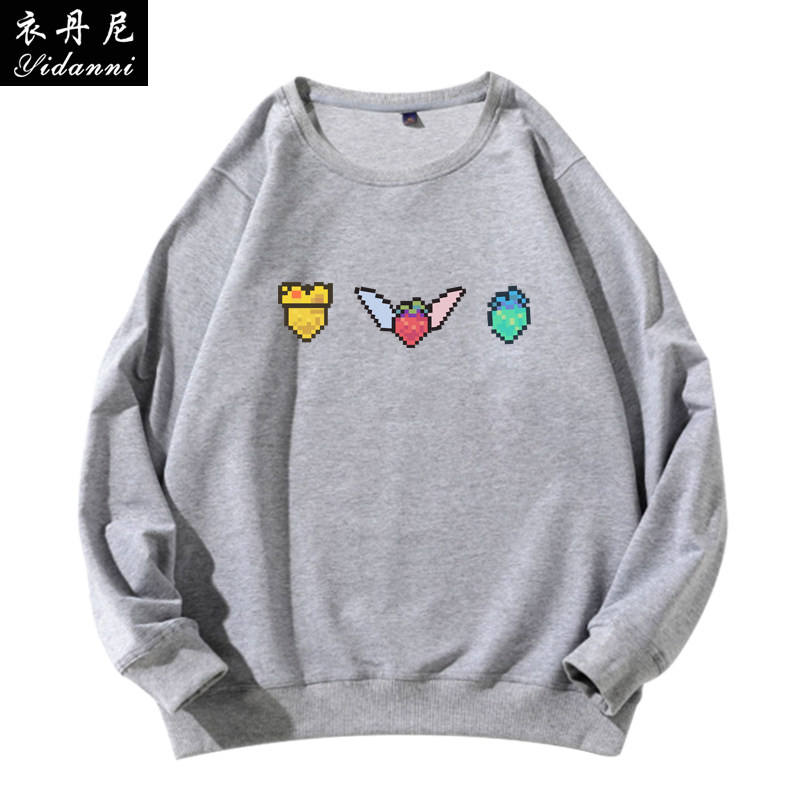 冒险小游戏蔚蓝celeste沙盒steam周边圆领卫衣青少年春秋长袖衣服