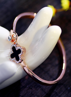 18k姐妹日韩风学生四叶草手链