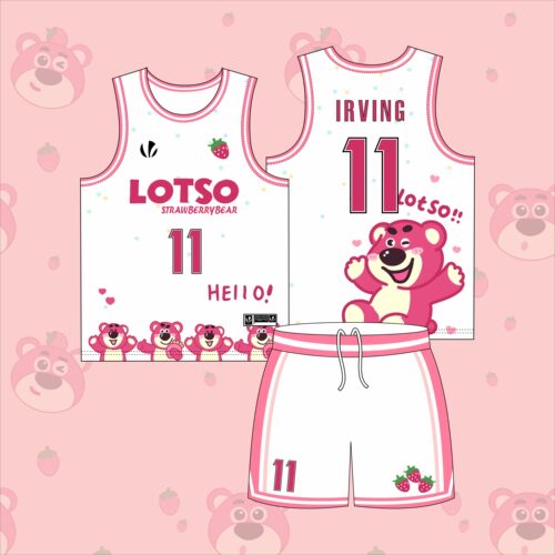 {顺丰包邮}数码印哪吒短袖篮球服套装男女无袖定制卡通hellokitty - 图3