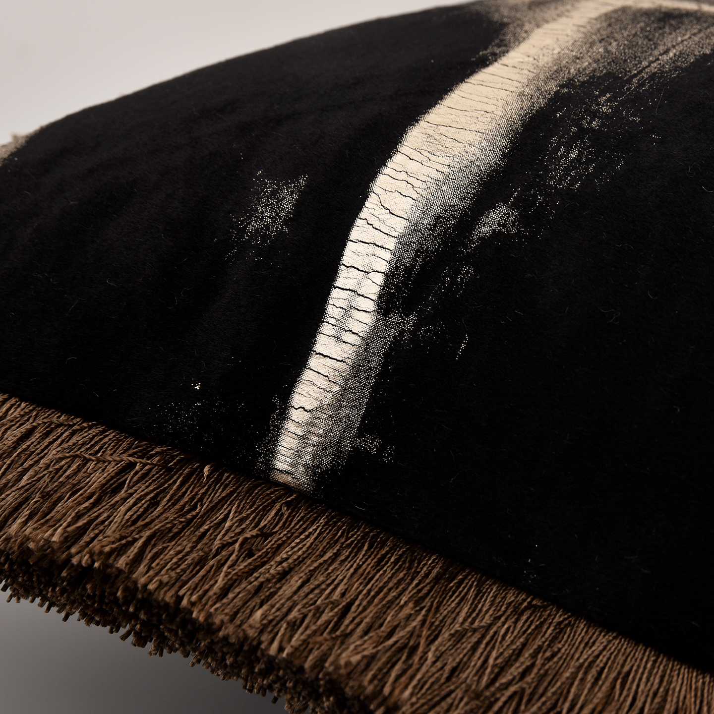 echo中古风黑香槟烫金绒奢华老钱风沙发腰枕样板间别墅床头靠垫 - 图1