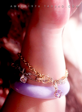 成人童话No.28 Lovers dream 3┆外贸原单 方晶坠晶钻别针手链 金