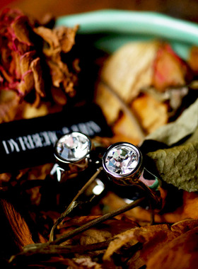 No.1「冰晶」DYRBERG/KERN合金镀金水晶切割钻欧美简约戒指