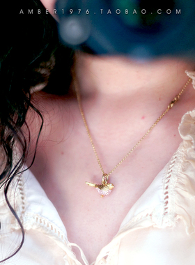 成人童话 No.31 青鸟┆外贸原单 含金高端品 晶彩钻密嵌一体项链