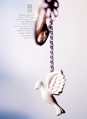 No.355 Lucky brand 复古纪念款 烤漆和平鸽反战主题镀银祈祷项链