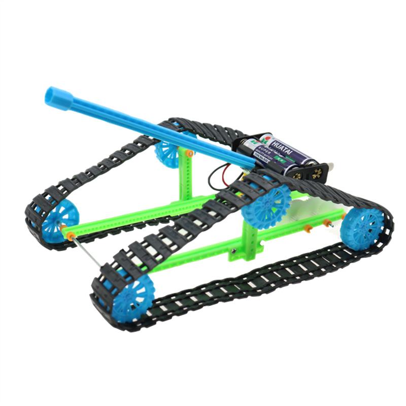 全地形履带坦克车DIY科技制作发明电动拼装玩具材料学生手工创意