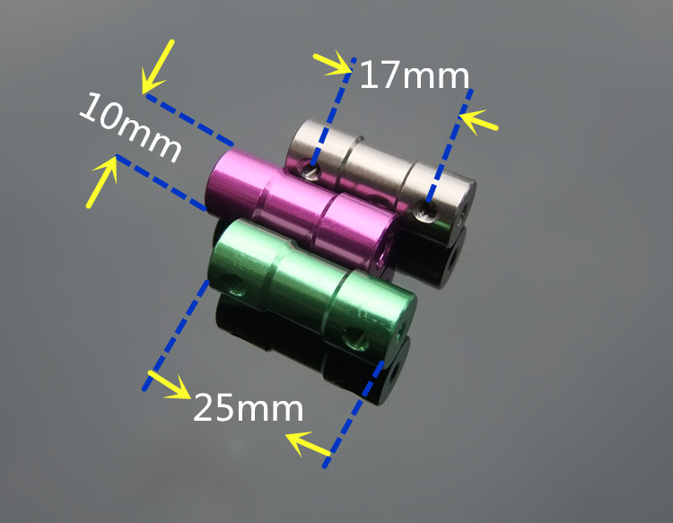 船模传动轴联轴器 铝氧化轴系连接器 车模航模电机转接连轴传动件 - 图0