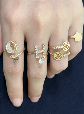 购衣满199赠品，戒指细款指环简约镶锆石戒指。单个15，三个包邮