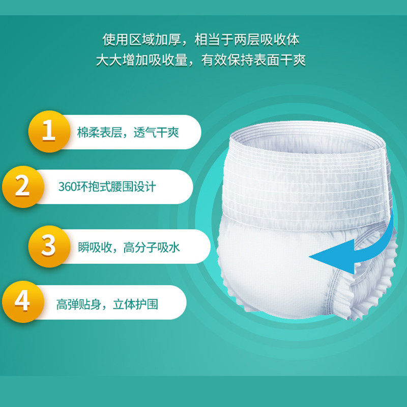 碧舒柔加厚型50片成人拉拉裤老年人纸尿裤尿不湿男女防侧漏大号,淘宝优惠券,粉丝福利购,淘宝优惠卷