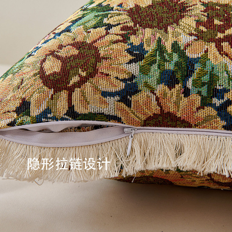 美式定制乡村复古风棉麻抱枕色织提花沙发抱枕床头靠垫客厅靠枕,淘宝优惠券,粉丝福利购,淘宝优惠卷