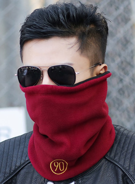 男女士冬季抓绒围脖套头帽