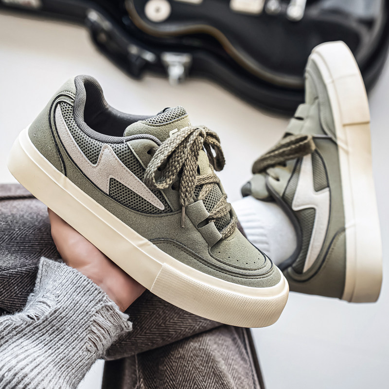 鞋子男潮鞋百搭厚底板鞋2026春季新款透气溶解鞋男运动休闲帆布鞋,淘宝优惠券,粉丝福利购,淘宝优惠卷