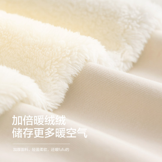 巴拉巴拉宝宝裤子男童女童白色运动裤冬季新款童装儿童加绒长裤厚