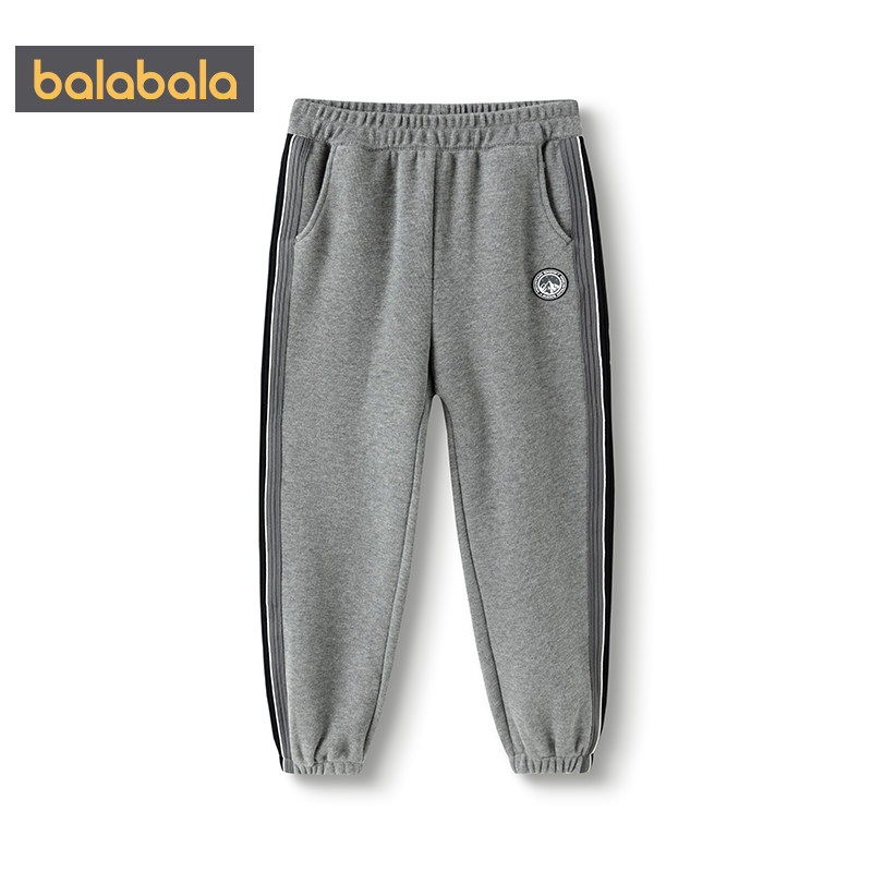 巴拉巴拉男童运动卫裤中大童宝宝加绒裤子秋冬季新款儿童休闲长裤,淘宝优惠券,粉丝福利购,淘宝优惠卷