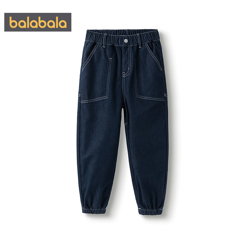巴拉巴拉男童牛仔裤中大童宝宝防蚊裤子春秋季新款童装儿童长裤潮 - 图3