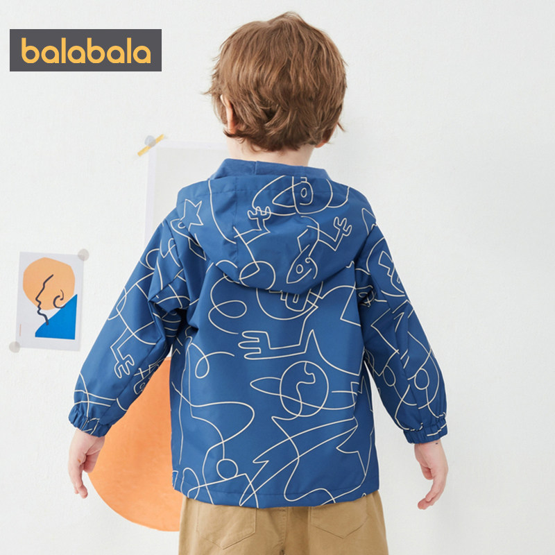 巴拉巴拉男童洋气2020秋季潮冲锋衣 巴拉巴拉裕伟普通外套