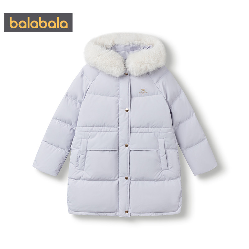 巴拉巴拉女童羽绒服中大童宝宝加厚外套冬装新款童装儿童过膝长款,淘宝优惠券,粉丝福利购,淘宝优惠卷