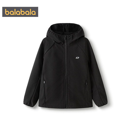 巴拉巴拉儿童外套男童女童户外摇粒绒上衣春秋款童装中大童软壳衣