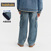 Balabala boys' jeans and fleece overalls winter
