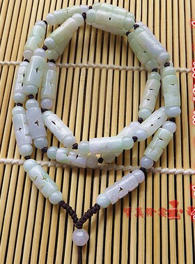 翡翠A货七星转运珠手工编织挂绳玉坠绳黄金玉器挂绳项链绳