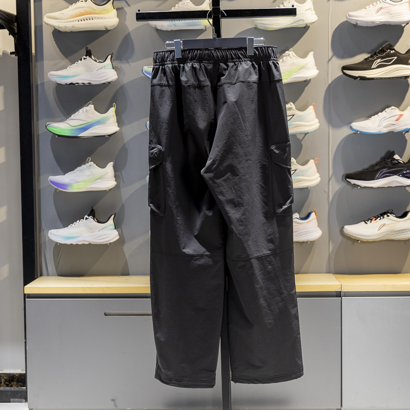 李宁加绒保暖运动裤男子2025冬反伍BADFIVE直筒工装裤卫裤AYKV559 - 图2