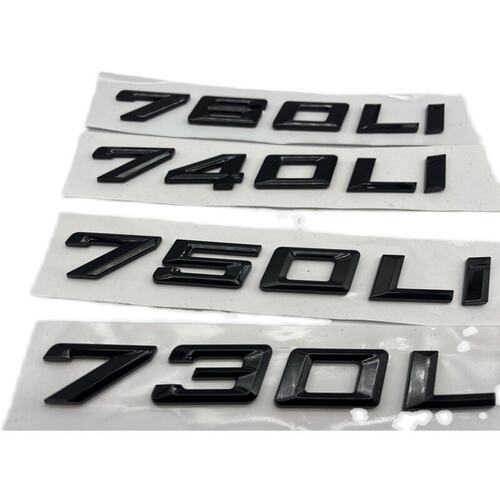 适于新款宝马730Li 740Li  750Li 760Li亮黑车标 字标尾标后标 - 图3