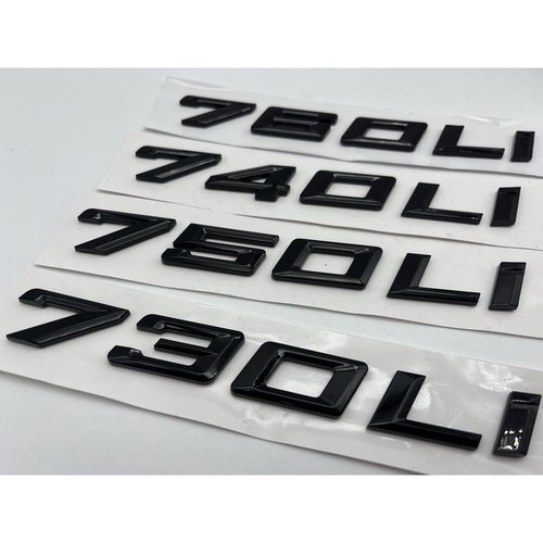 适于新款宝马730Li 740Li  750Li 760Li亮黑车标 字标尾标后标 - 图2