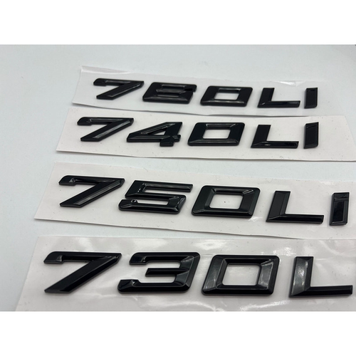 适于新款宝马730Li 740Li  750Li 760Li亮黑车标 字标尾标后标 - 图1