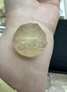 天然水晶九尾狐牌牌可做手牌吊坠包珮腰珮背云，车挂