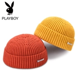 Playboy, мужская трикотажная шерстяная демисезонная шапка, в корейском стиле