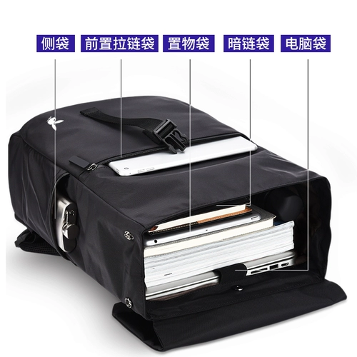 Playboy, мужской модный трендовый рюкзак для отдыха, вместительный и большой ноутбук для школьников для путешествий, ткань оксфорд, подходит для студента