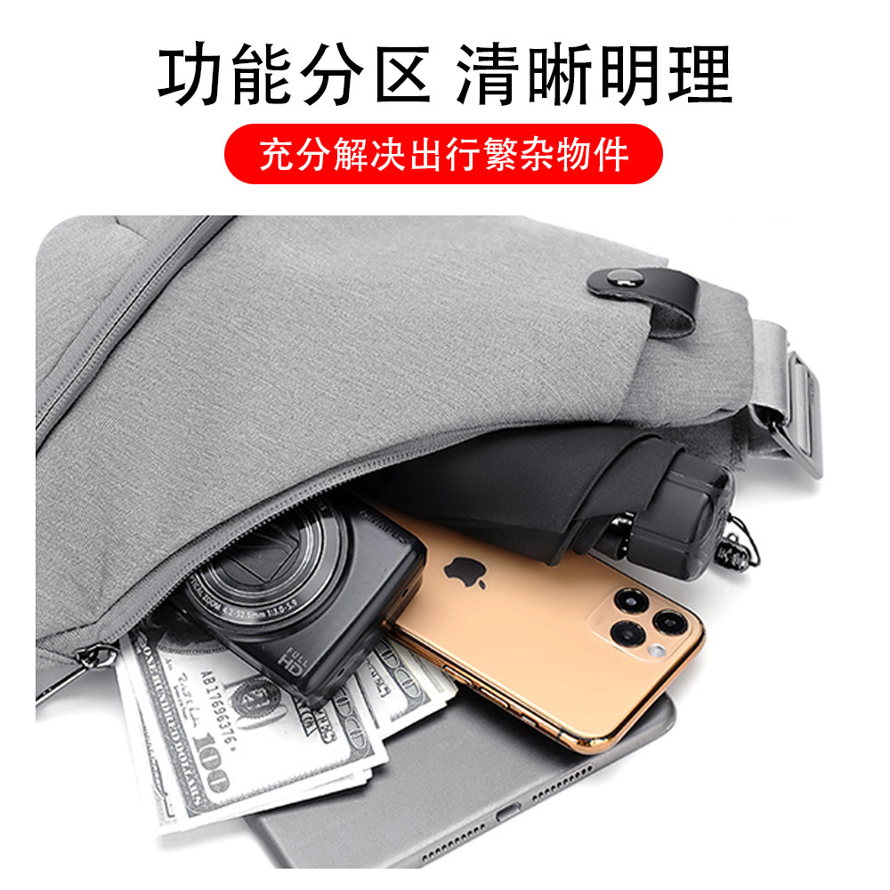 丹麦vanlemn防盗刷斜挎包两用腰包防磁胸包RFID防水男女款骑行包,淘宝优惠券,粉丝福利购,淘宝优惠卷