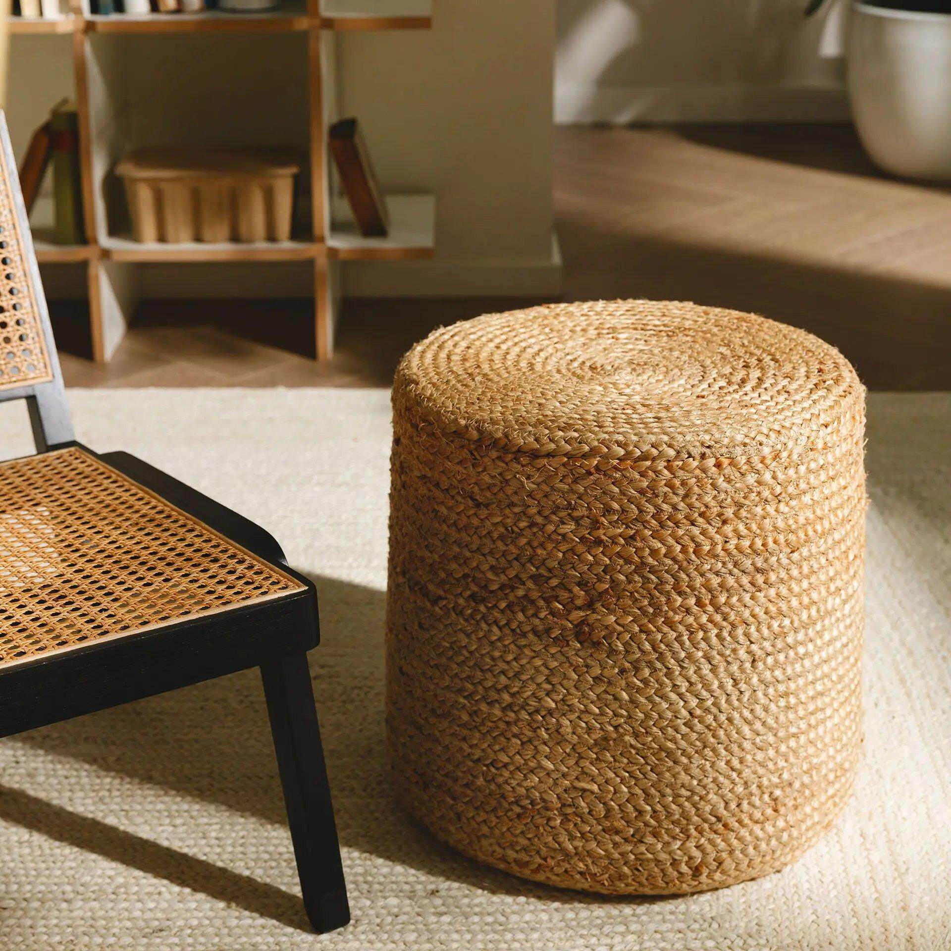 天然黄麻墩凳手工编客厅茶几日式禅修民宿酒店麻墩子脚踏家用坐垫