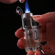 100 Honest Personality Creative Mini Small Spray Gun Straight Punch Lighter Inflation Set Fire Men Portable Windproof Lighter Tide