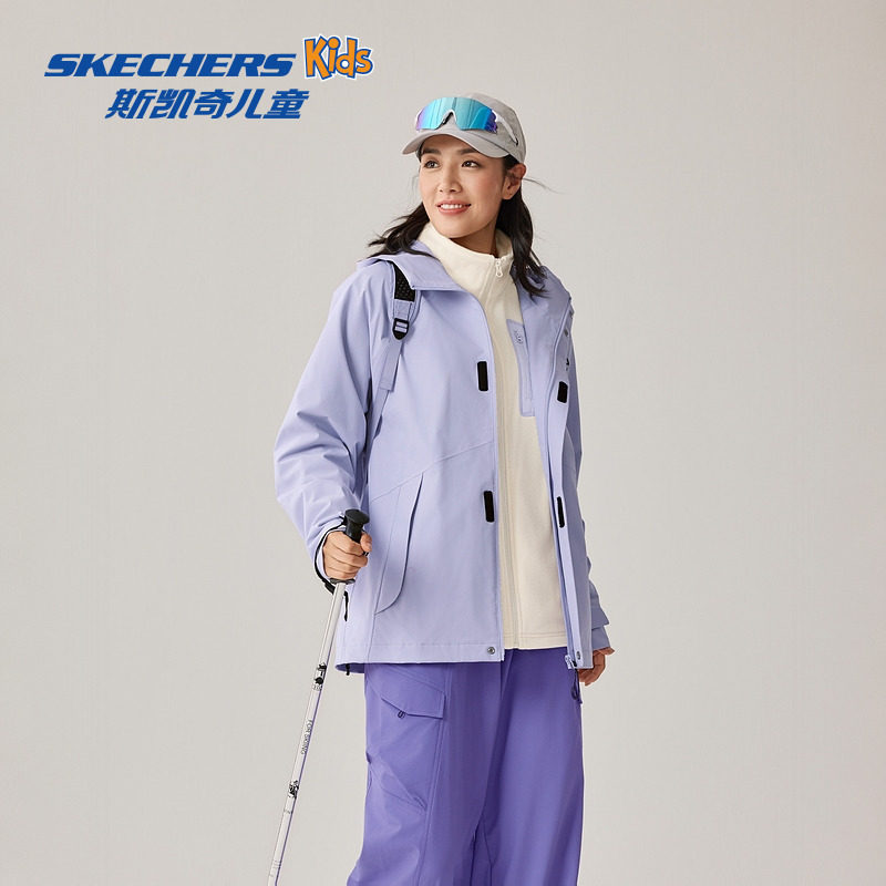 Skechers斯凯奇男士户外三合一冲锋衣防泼水摇粒绒内胆保暖舒适,淘宝优惠券,粉丝福利购,淘宝优惠卷