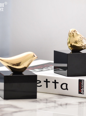 轻奢风全铜创意样板房书柜摆件