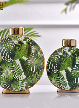 陶瓷简约现代风电视柜餐桌花瓶