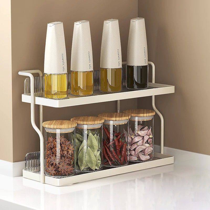 厨房调料品置物架台面高颜值多层灶台上收纳水杯碗碟多功能家用,淘宝优惠券,粉丝福利购,淘宝优惠卷